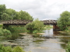 The railway bridge across the Avon.