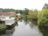 The view from the bridge over the River Avon in Harnham.