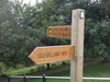 A Cleveland Way fingerpost in Saltburn.