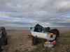 A boat in the beach in Saltburn.