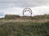 The sculpture near Warsett Hill.