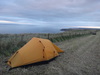 My tent on Boulby Cliffs.