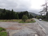 The bus stop near the Laggan Hostel.