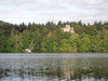 A view across to Invergarry Castle and a sunken yacht.