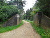 Abutments of an old railway bridge on Roudham Heath.