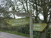 A Test Way sign in St Mary Bourne - not far too go!