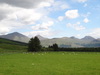 The mountains to the south of Kirton Farm.