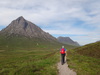 The path heading westwards away from the main road.