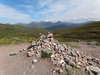 A cairn at the top of the Devil's Staircase. 