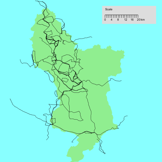 Map of my walks