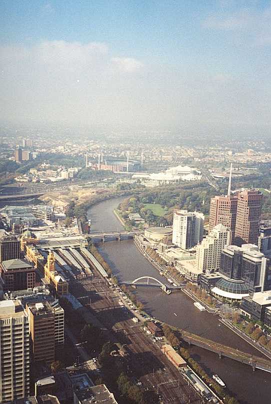The view from the Rialto Tower Observation Deck in Melbourne.