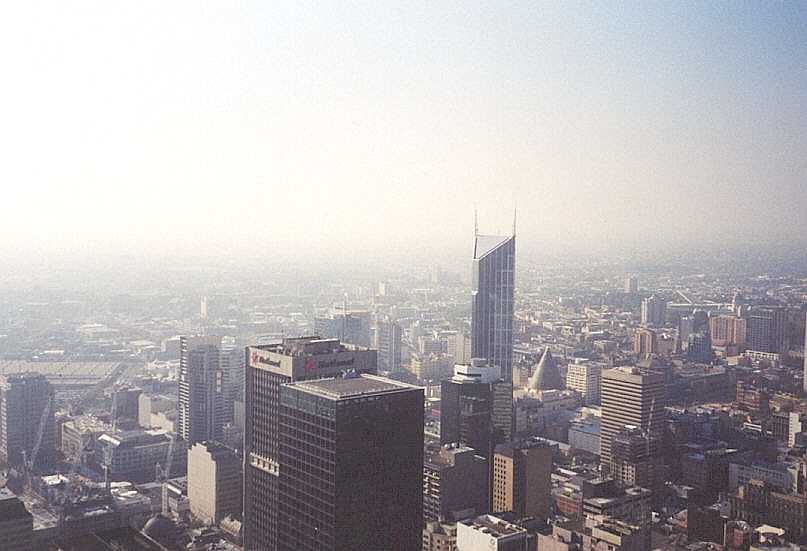 The view from the Rialto Tower Observation Deck in Melbourne.