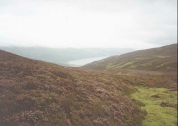 AJ21	Looking back at Loch Lednock from the climb up to the pass.