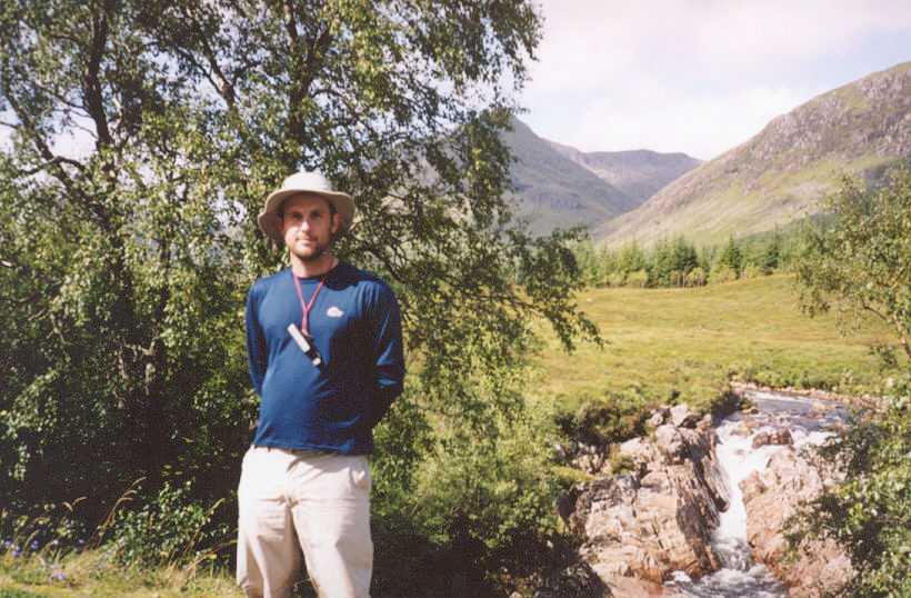 Myself standing in front of the cascade on Ba Bridge