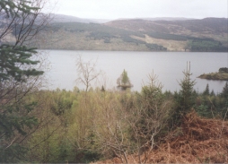 AQ30	Cherry Island Crannog in Loch Ness.