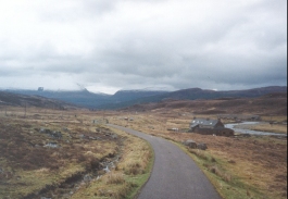 AS25	The road along Strath Vaich road near Black Bridge.