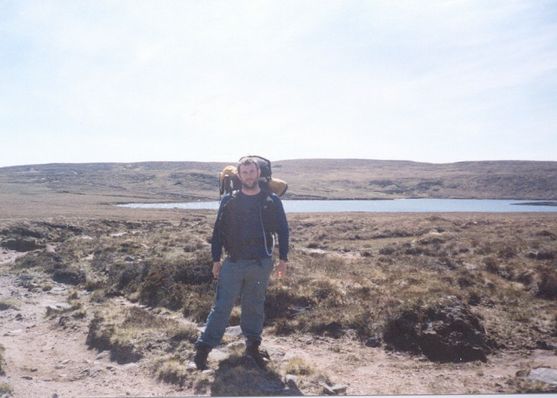 Myself standing on the footpath beside Loch a' Mhuilinn.