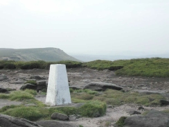 P7290017	The Trig point on Margery Hill, South Yorkshire's highest point.