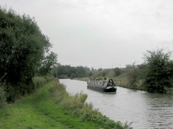 PA060011	A boat on the canal between Muscot Mill and Whilton Bottom Lock. 