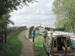 PA060022	The distinctive twin-humped bridges at Braunston Junction. 