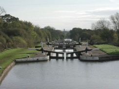 PB040089	Looking down the Hatton flight of locks from Lock 42. 