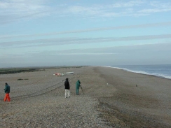 PB100105	Looking west along the shingle beach.