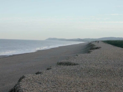 PB100108	Looking east along the shingle beach.