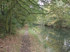 PB110122	Looking west along the canal near Rowwood Bridge.