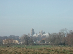 PC090206	Ely Cathedral viewed across the Great Ouse floodplain.