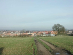 PC260253	Looking back over the new estate above Uttoxeter, with the JCB works at Rocester in the background.