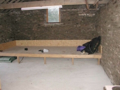 PC270271	The sleeping platform in the camping barn at Cwmcynwyn.