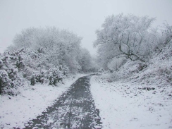 PC290318	Snow at the beginning of the Taff Trail.