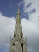 P4130011	A close-up of the spire of Higham Ferrers Church.