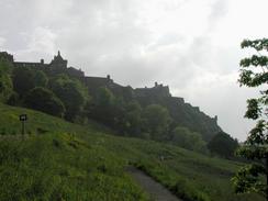 P6080036	Edinburgh castle from the ascent up through the park.