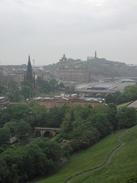 P6080054	The view from the castle towards Waverley Station and Calton Hill.