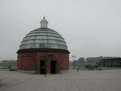 P20028290001	The south entrance to the Greenwich foot tunnel.