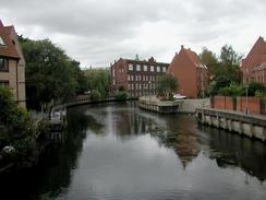 P20029180025	Looking along the River Wensum in Norwich. 