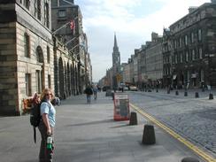 P2002A010014	Sam on the Royal Mile. 