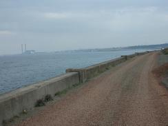 P2002A010045	The track alongside the lagoons towards Cockenzie power station. 