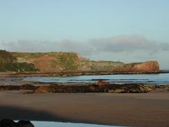 P2002A030009	The beach at Auldhame with Tantallon Castle in the background. 