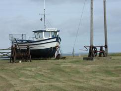 P2002A070027	The boat on the village green in Beadnell. 