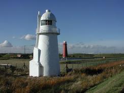 P2002A240032	A view over two of the Killingholme lighthouses. 