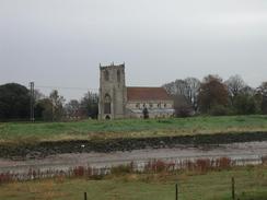 P2002A290013	A view over the river towards St Nicholas Church, Skirbeck.