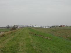 P2002A290030	Looking back towards Fosdyke Bridge from the eastern sea bank. 