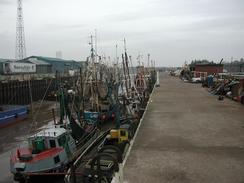 P2002B010011	Fishing boats tied up in Kings Lynn. 