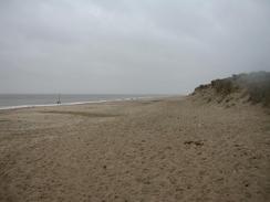 P2002B060003	Looking north along the coast from Caister-on-Sea lifeboat station. 