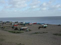 P2002B070037	Boats on the beach below Pakefield. 