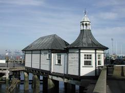 P2002B150073	The two buildings on the Ha'penny pier. 