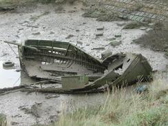 P2002B210056	A derelict boat in Maylandsea Marina. 