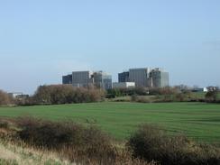 P2002B220021	The Bradwell power station viewed from Bradwell Waterside. 